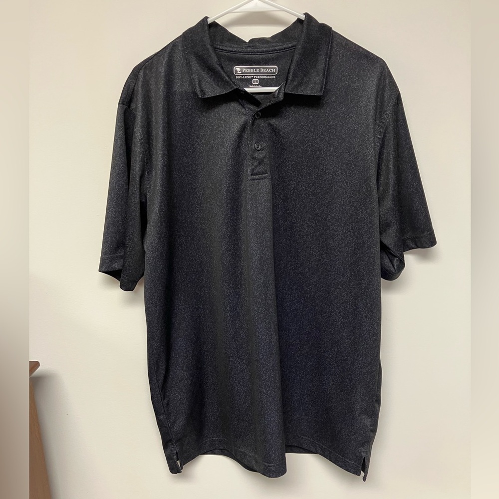 Pebble Beach, Charcoal Polo Shirt, L